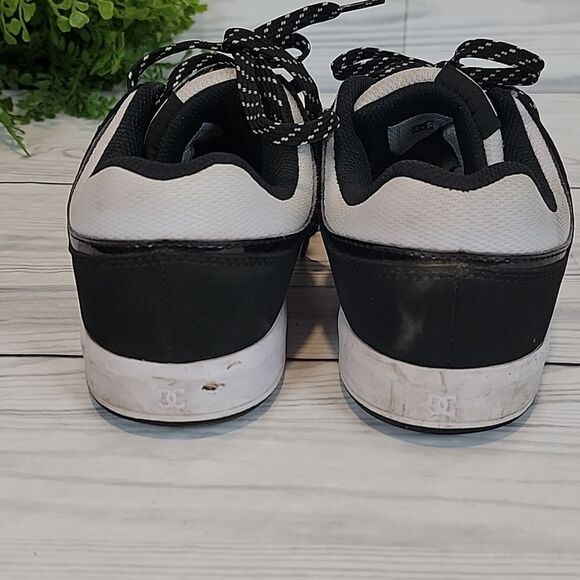 DC shoes Cure skateboard sneaker - black & white Men's Size 8.5 - Picture 6 of 10
